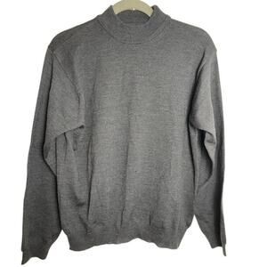 Giasone Mock Neck Pullover Sweater Pure New Wool Country Side Preppy Size Small